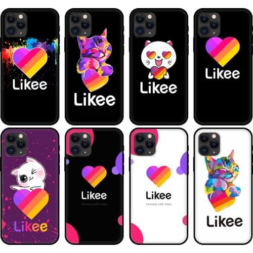Black tpu case for iphone 5 5s se 6 6s 7 8 plus x 10 cover for iphone XR XS 11 pro MAX case Likee Funny cat bear love heart