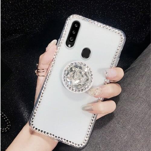 Diamond Ring Phone Case For Samsung A20S A50 A51 A71 A72 A21S S10 S20 A70 S9 Plus A3 A5 A7 J1 J5 J7 A42 A52 A12 A02S 5G Case