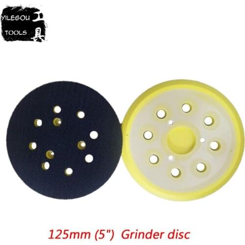 2 Pieces 125mm (5") Grinder Disc, Sanding Pad 8 Hole Polishing Disc 3 Fixed Hole Abrasive Pad For Woodworking Sander