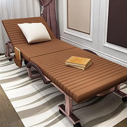 JT003-1 65/70CM Folding Bed Single Recliner Office Home Nap Accompanying Sofa Bed With Side Bag Universal Wheels Lounge Chair