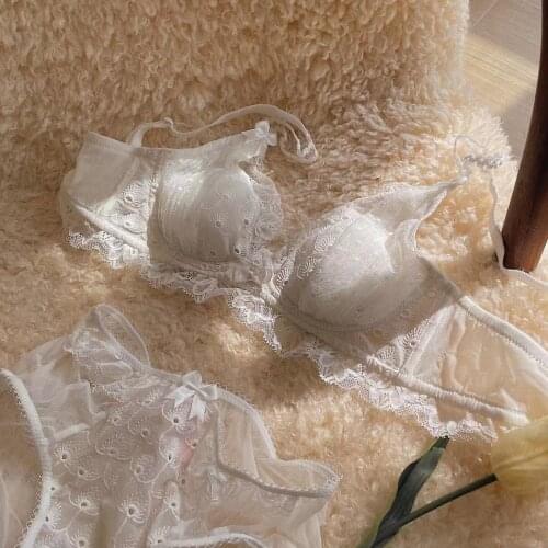 Biiggxx Underwear Womens cute bra and panty set Linen lingrie Sexy longerie lace lingerie push up bras sets