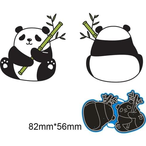 82*56mm panda New Metal Cutting Dies Scrapbook paper decoration template Embossing DIY Paper Card Craft