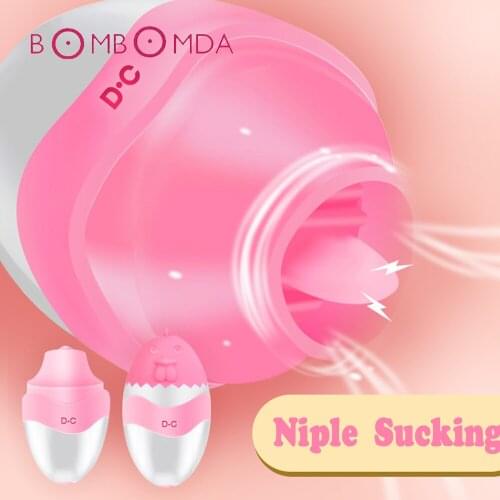 Mini Clit Sucker Vibrator Oral Licking Pussy Tongue Vibrating Nipple Sucking Blowjob Clitoris Stimulator Adult Female Sex Toys