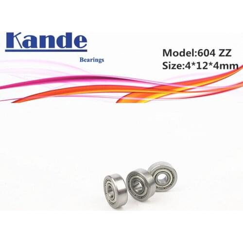 Kande Bearings 604 ABEC-1 ABEC-3 ABEC-5 P5 604 ZZ Miniature Deep Groove Ball Bearing 4x12x4mm 604ZZ 604-2Z 10pcs