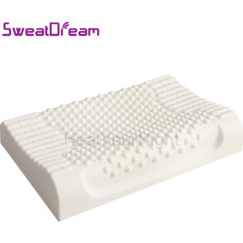 Pure Natural Latex Pillow Sri Lanka with Pillowcase Particles Massage Pillow Antibacterial Anti-mite Slow Rebound Comfort Pillow