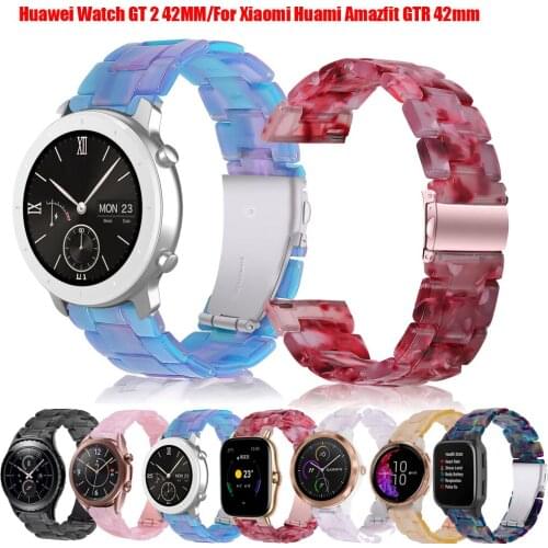 20MM Band For Xiaomi Huami Amazfit Bip GTR 42MM Huawei GT 2 42MM Colorful Resin Bracelet Amazfit Bip U S GTS 2e TicWatch E Strap