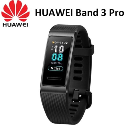 Huawei Band 3 Pro GPS Smart Band Metal Frame 0.95inch Screen Waterproof Fitness Heart Rate Sleep