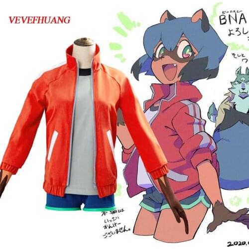 VEVEFHUANG Sports Uniform Kagemori Michiru BNA Jacket Brano New Animal Carnival Halloween Men Women Cosplay Costume Daily Sport