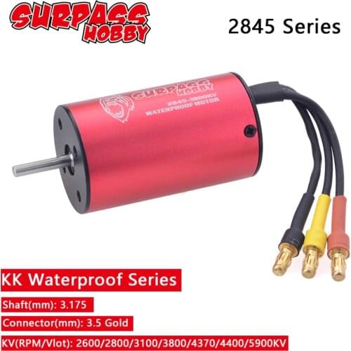 Waterproof KK 2845 3.175mm 2600KV 2800KV 3100KV 3800KV 4370KV 4400KV 5900KV Brushless Motor for Traxxas/HSP 1/12 RC Car