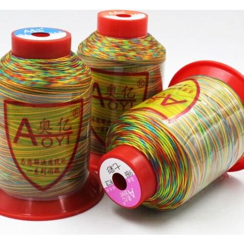 AOYI 210D high strength nylon colorful line dyeing line DIY manual thread high speed sewing machine line rainbow thread