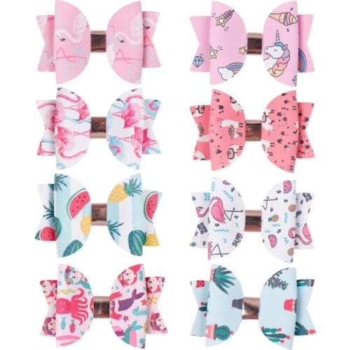 Ncmama 10pcs/lot Fashion Printed Hairgrips Swallowtail Soft Hair Clips 3 Inch Boutique Handmade Girls Hairbow Hair Accessories
