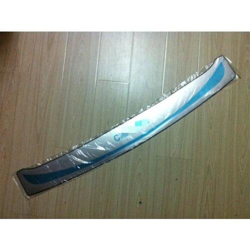 Stainless steel Protective Pad On Rear Trunk Trim Lid Threshold rear door sill For Citroen C-Quatre 2012-2014 Sedan version