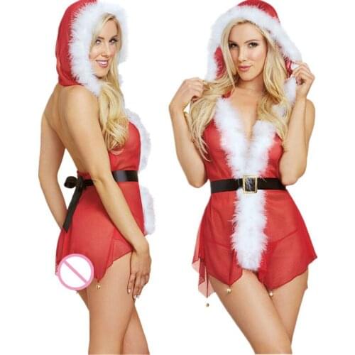 Women Christmas Santa Claus Costumes Xmas Party Cosplay Fancy Dress Sexy Set