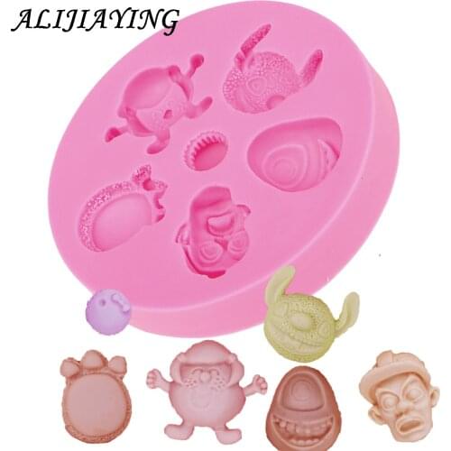 1Pcs Cooking Tool Cartoons Shaping Silicone Mold Chocolate Candy Fondant Chocolate Molds Cake Border Mould D0489