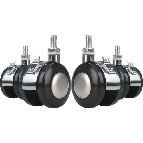2-inch Swivel Castor Zinc Alloy Screw 360 Celsius Caster Wheels Heavy Duty for Trolley Furniture -Pack of 4