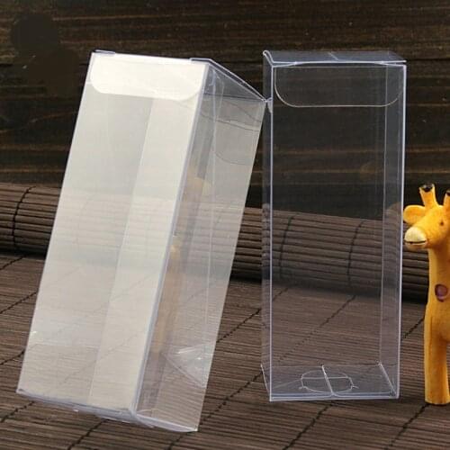 20/50/100PCS Clear PVC Box Packaging Boxes Wedding Christmas Gift Box Small Transparent Plastic Square Beauty Storage Box