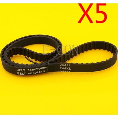 5pcs 244XL Timing Belt L039 122Teeth Width 0.39inch(10mm) XL Positive Drive Pulley for CNC Stepper Motor and Engraving Machine