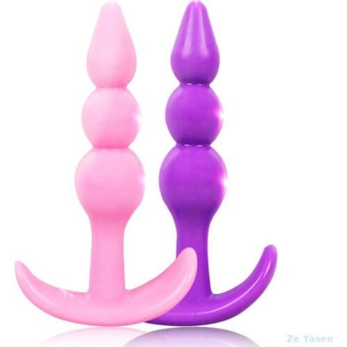 Anal Plug G-spot Stimulation Massage Anal Toy Expander Sm Sex Toy Soft Rubber Men And Women Flirting With Anal Training Ball