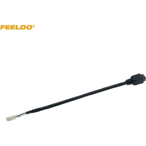 FEELDO Car Audio Input Media Data Wire Mini USB To 4Pin Cable Adapter For Nissan Ford USB AUX Cable