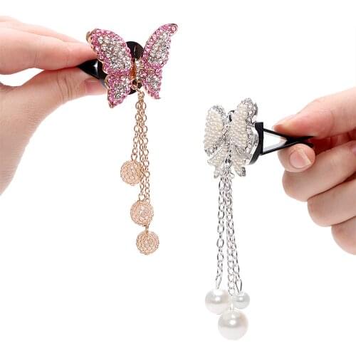 LEEPEE Pendant Cute Butterfly Shape Car Air Vent Perfume Artificial Crystal Car-styling Air Freshener Solid Fragrance