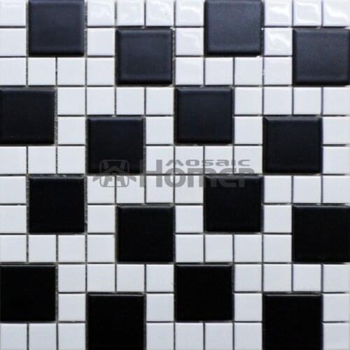 Shipping free!! simple design black and white ceramic mosaic tiles, kitchen floor mosaic tiles bathroom shower and wall tiles