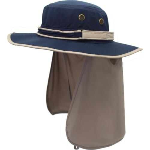 Connectyle Mens Women Summer Quick Drying Wide Brim UV Protection Outdoor Sun Hat with Flap Neck Cover Fishing Cap