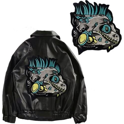 Lizard Design Iron on Patches Sticker Jacket Back Badges Embroidery Applique