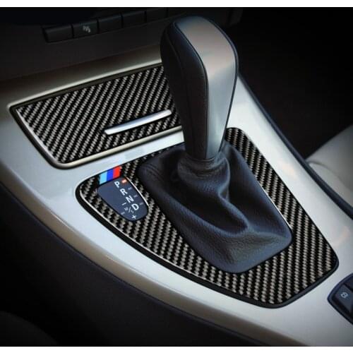 For BMW e90 e92 e93 Car Interior Carbon Fiber Gear Shift Panel Performance Trim stickers LHD RHD Accessories 3 series 2005-2012