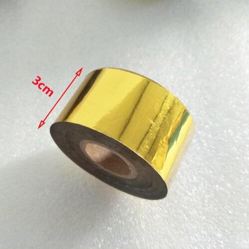 3CM Rolls gold and slilver Hot Foil Stamping Paper Heat Transfer Anodized Gilded Paper Imitation Copper Leaf Foil Paper