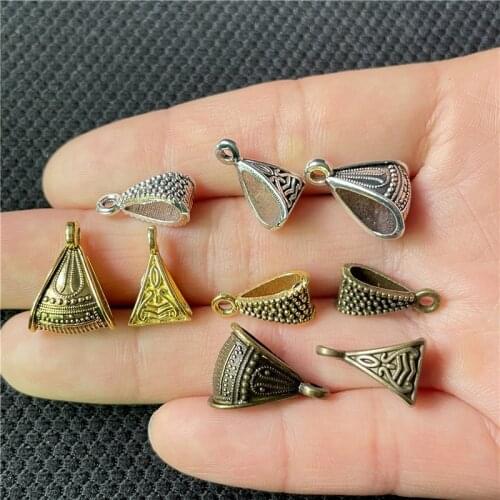 JunKang 15pcs 3 types end pendants DIY handmade necklaces rosary beads bracelet connection wholesale jewelry accessories