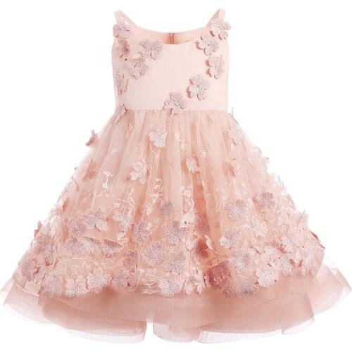 Spaghetti Straps Lace Knee Length Puffy Short Party Cocktail Prom Gowns For Little Kids Girls Birthday First Communion Dresses