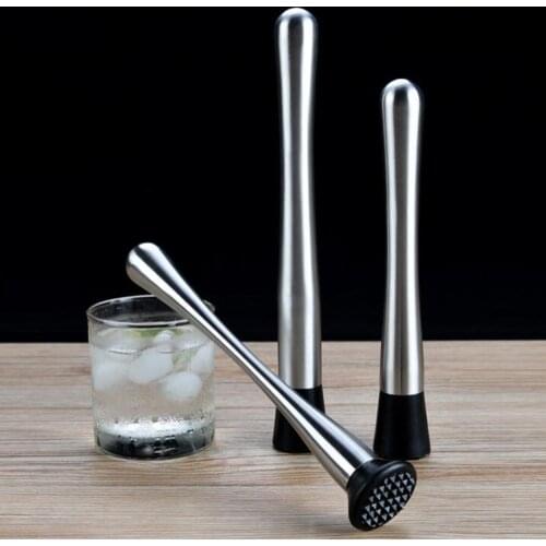 Cocktail Muddler Barware Mojito Cocktail Stainless Steel Bar Mixer DIY Drink Fruit Muddler Crushed Ice Barware Bar Tool