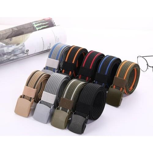 Men Women Nylon Waist Belt without metal allergy resistant men leisure belt outdoor sport cowboy tactical High Quality Men Belt