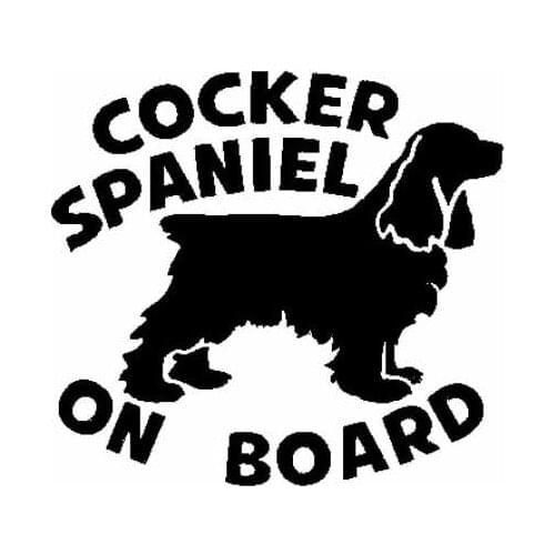 Lovely SCOCKER SPANIEL ON BOARD Dog Lovely Car Stickers Waterproof Bumper Anti-UV PVC 15cm X 15cm