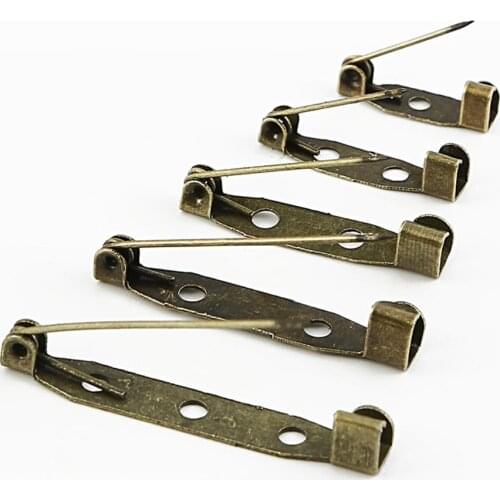 15/20/25/30/35mm Brooch Base Back Pins Findings DIY Crafts Jewelry Making Clip Safety Catch Findings Metal Pin Back Supplies