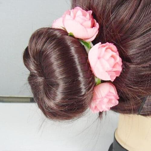 Fashion Flower Hairbands Garland Floral Knot Top Scrunchie Elastic Hair Bands Bracelet Headband for Women Girls Hair Accessories