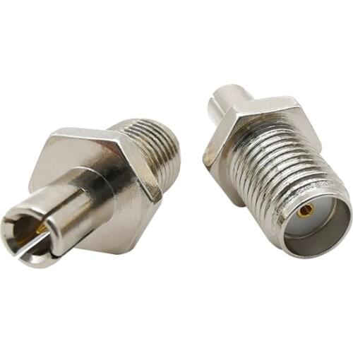 RF Coaxial Adapter SMA to TS9 Coax Jack Connector SMA Female Jack to TS9 Male Plug Silver with Stainless Steel Material