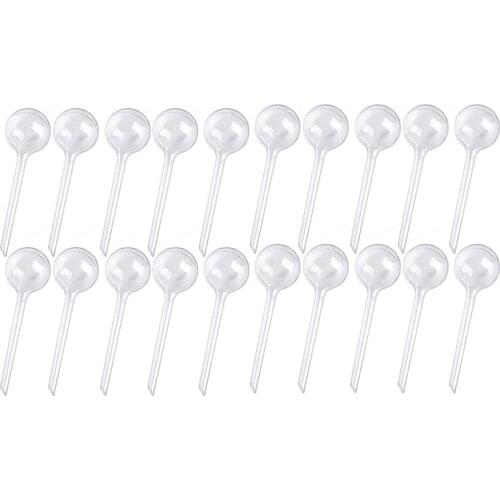 SHGO HOT-20 Pcs Plant Watering Bulbs Clear Self-Watering Globes Automatic Water Balls Device Vacation Houseplant Pot Bulbs