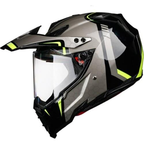 DOT ADULT Helmet for Dirtbike ATV Motocross MX Offroad Motorcyle Street bike Snowmobile HELMET with VISOR (Medium, Gloss White)