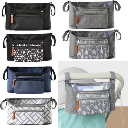 Baby Stroller Bag Universal Wearproof Diaper Nappy Bag Multi-Pocket Mummy Travel Bag Holder Cup Organizer for Newborn Pram Cart