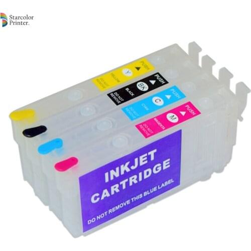 T802 T802XL Refillable Ink Cartridge without Chip for Epson Workforce WF-4720 WF-4730 WF-4734 WF-4740 EC-4020 EC-4030 EC-4040