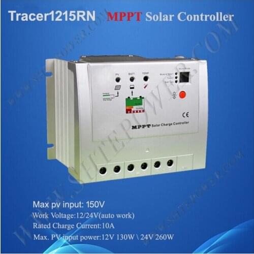 EPsolar tracer 1215 rn max pv input 150v mppt control 12v 10a solar battery charger