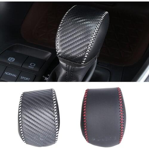 Interior Car Leather Shift Konb Protector Cover For Toyota Rav4 2019 2020 2021 Accessories