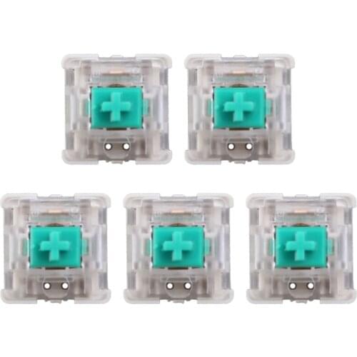 5Pcs Greetech Green Switches Axis for razer Gaming Mechanical Keyboard for cherry MX 3pin Switch