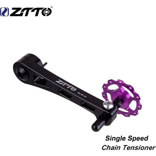 ZTTO MTB Bicycle Single Speed Derailleur Bicycle Chain Tensioner For hanger dropout frame Adjustable Bike Pulley jockey wheel