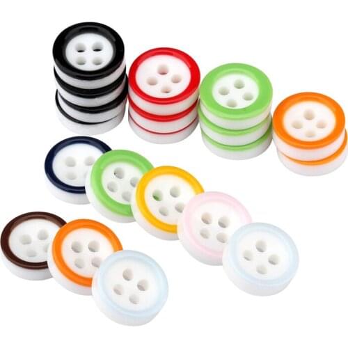 100pcs Mini Button 4 Holes Resin Buttons for Scrapbooking Crafts DIY Baby Children Clothing Sewing Accessories Button Decoration