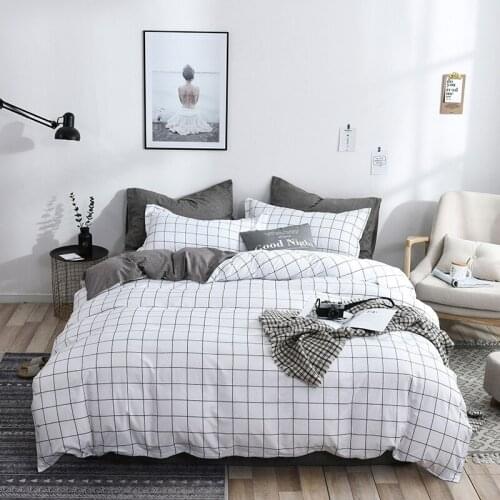 2021 New Modern Simple Printing Bedding Set, Aloe Quilt Cover, Bed Sheet, Pillowcase, Four-Piece Household Textile Products