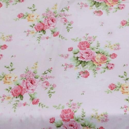 Promotion! 50x160cm 100% Cotton twill blue fresh flowers floral pastoral Fabric DIY Sewing,Cushions clothes Bedding Textile Craf