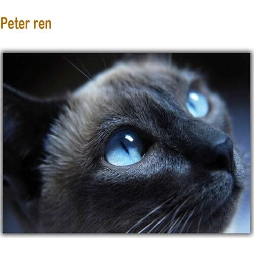 Diamond painting Cross stitch kit animal DIY Diamond embroidery Black cat 3D Full square Diamond Mosaic Diy Diamond Drawing