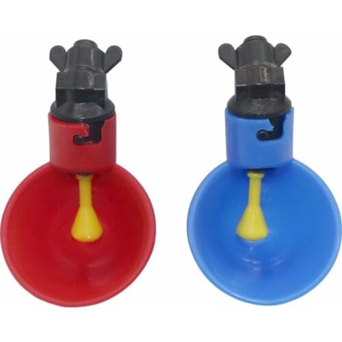 100 Pcs Automatic Chicken Quail Drinker Chicken Waterer Bowl With Yellow Nipple Farm Poultry Drinking Water System With Nut